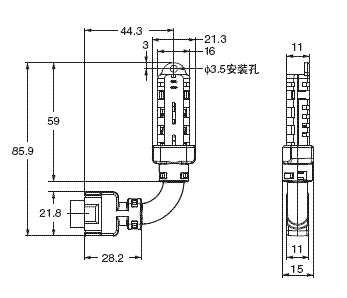 ZN-THS-S / ZN-THX11-SA 外形尺寸 4 