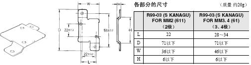 MM 外形尺寸 13 R99-03 (S KANAGU) FOR MM[]_Dim