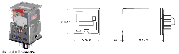 MK-S 外形尺寸 5 MK-S_Models with Latching Lever_Dim