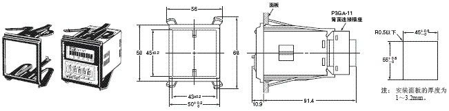 H3CA 外形尺寸 11 H3CA_Dim2