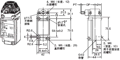 D4A-□N 外形尺寸 17 D4A-3[]07-HN_Dim