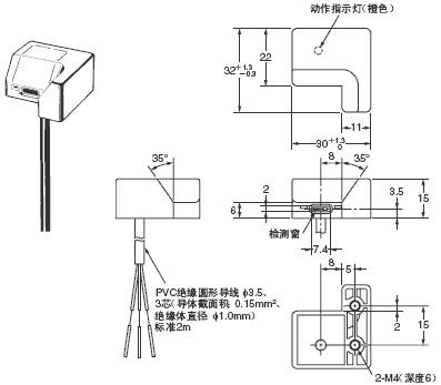 EE-SPY801 / 802 外形尺寸 3 EE-SPY801