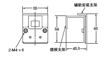 D4NS, D4NS-SK 外形尺寸 20 D4NS-SK01_Auxiliary Mounting Bracket and Receptacle Bracket_Dim