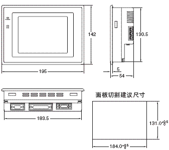 NT20, NT31(C)-V3, NT631C-V3 外形尺寸 4 