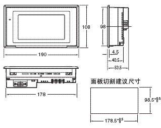 NT20, NT31(C)-V3, NT631C-V3 外形尺寸 6 