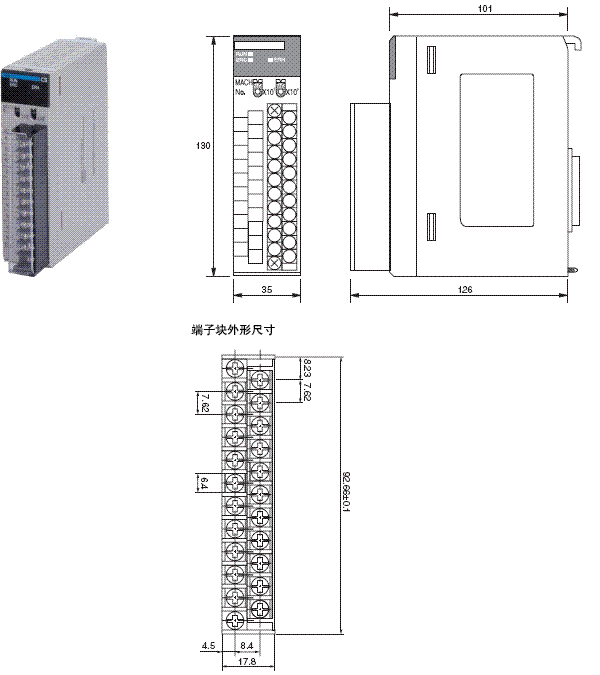 CS1W-PPS01 外形尺寸 2 CS1W-PPS01_Dim