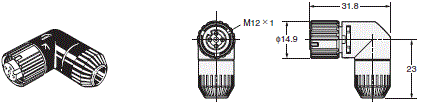 XS5 外形尺寸 39 XS5C-D4C[]_Dim2