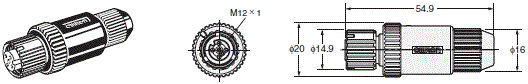 XS5 外形尺寸 41 XS5C-D[]S[]_Dim1