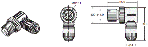 XS5 外形尺寸 45 XS5C-D[]S[]_Dim3