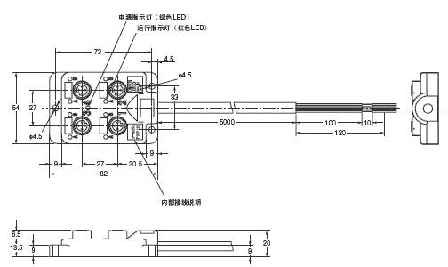 XW3D 外形尺寸 6 XW3D-P457-G11_Dim