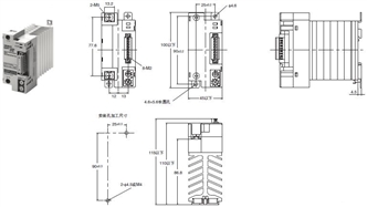 G3PF 外形尺寸 11 G3PF-□25B-STB_Dim