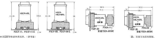 H3CR-F / -G / -H 外形尺寸 30 