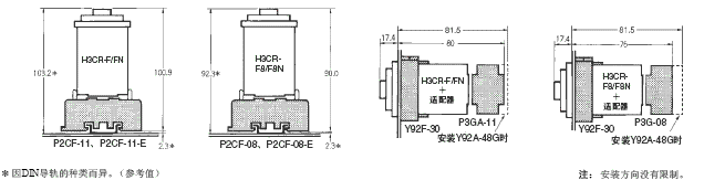 H3CR-F / -G / -H 外形尺寸 12 