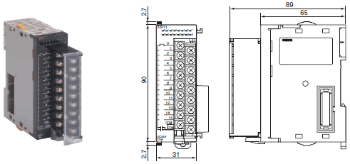 CJ1W-ID / IA γߴ 3 CJ1W-ID201_Dim