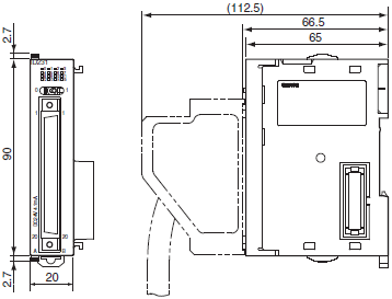 CJ1W-OC / OA / OD 外形尺寸 6 CJ1W-OD231_Dim