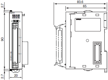 CJ1W-OC / OA / OD γߴ 8 CJ1W-OD232_Dim