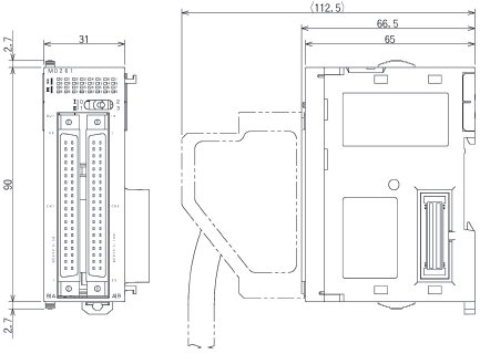 CJ1W-MD 外形尺寸 8 CJ1W-MD261_Dim