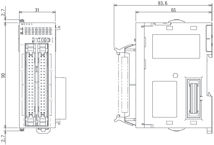 CJ1W-MD 外形尺寸 10 CJ1W-MD263_Dim