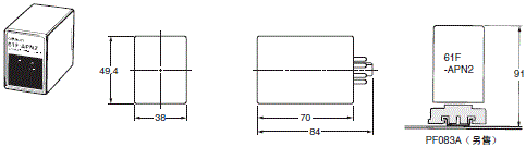 61F-AN / -APN2 外形尺寸 5 61F-APN2_Dim