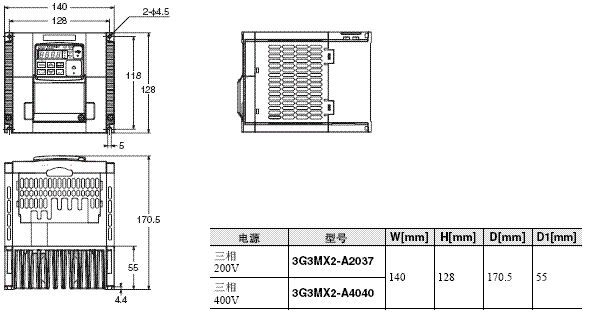 3G3MX2 γߴ 7 