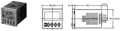 H5CZ 外形尺寸 3 H5CZ-L8[] (Flush Mounting/Surface Mounting Models)_Dim