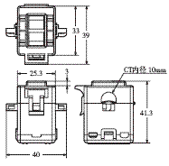 KM50-E 外形尺寸 5 KM50-E1-FLK_Panel Mounting Dimensions