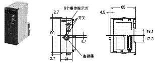 CJ1W-V680C11 / V680C12 外形尺寸 2 CJ1W-V680C11_Dim