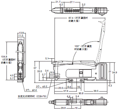 E3X-CRT γߴ 4 