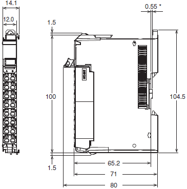 NX-ID 外形尺寸 1 