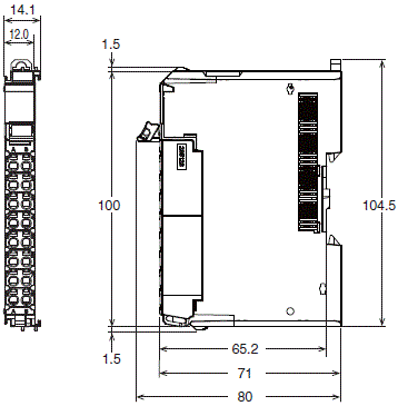 NX-AD / DA 外形尺寸 1 