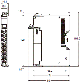 NX-PD / PF / PC / TBX 外形尺寸 3 