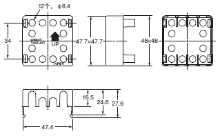 E5CC-800 / E5CC-B-800 / E5CC-U-800 外形尺寸 8 