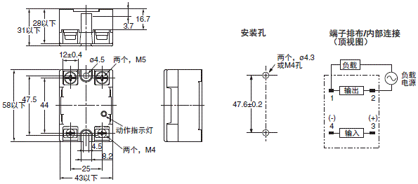 G3NB 外形尺寸 3 