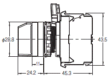 A22NS / A22NW 外形尺寸 6 