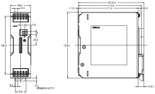 S8VK-S 外形尺寸 3 