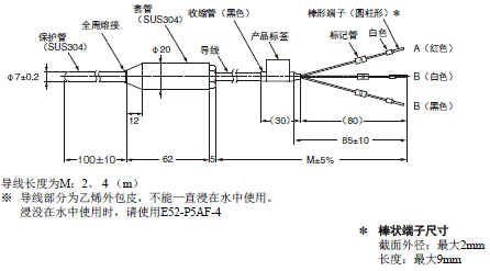 E52 专用型（棒状端子） 外形尺寸 11 