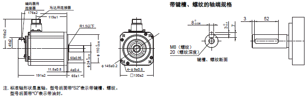 R88M-1□ / R88D-1SN□-ECT 外形尺寸 42 