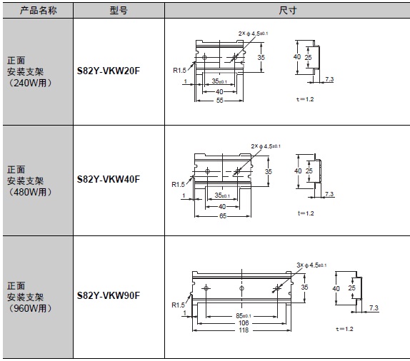 S8VK-WA 外形尺寸 5 