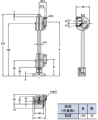 E39-L93□ / L150 / L151 / L98 外形尺寸 6 E39-L93H_Dim