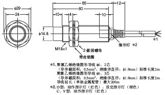 E2E2 外形尺寸 10 E2E2-X14MD□_Dim