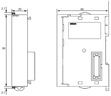 CJ1W-NC□□3 外形尺寸 2 