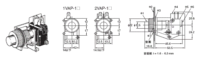 VAP 外形尺寸 1 