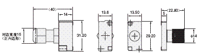 E32-HB04, E3X-DAT□-S 外形尺寸 4 