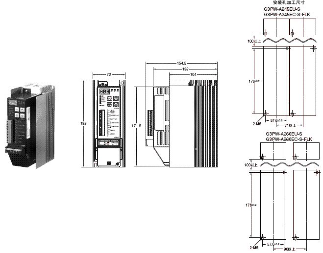 G3PW γߴ 9 G3PW-A245EU-S_Dim