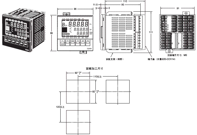 E5AR-T 外形尺寸 2 