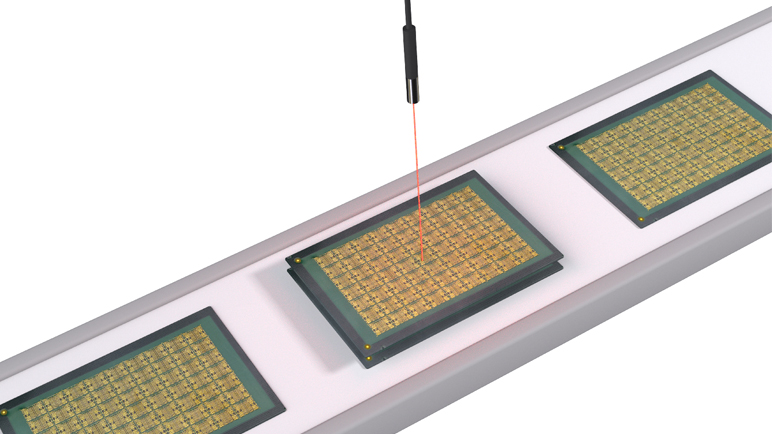 利用光纤单元，稳定检测轨道上基板的有无